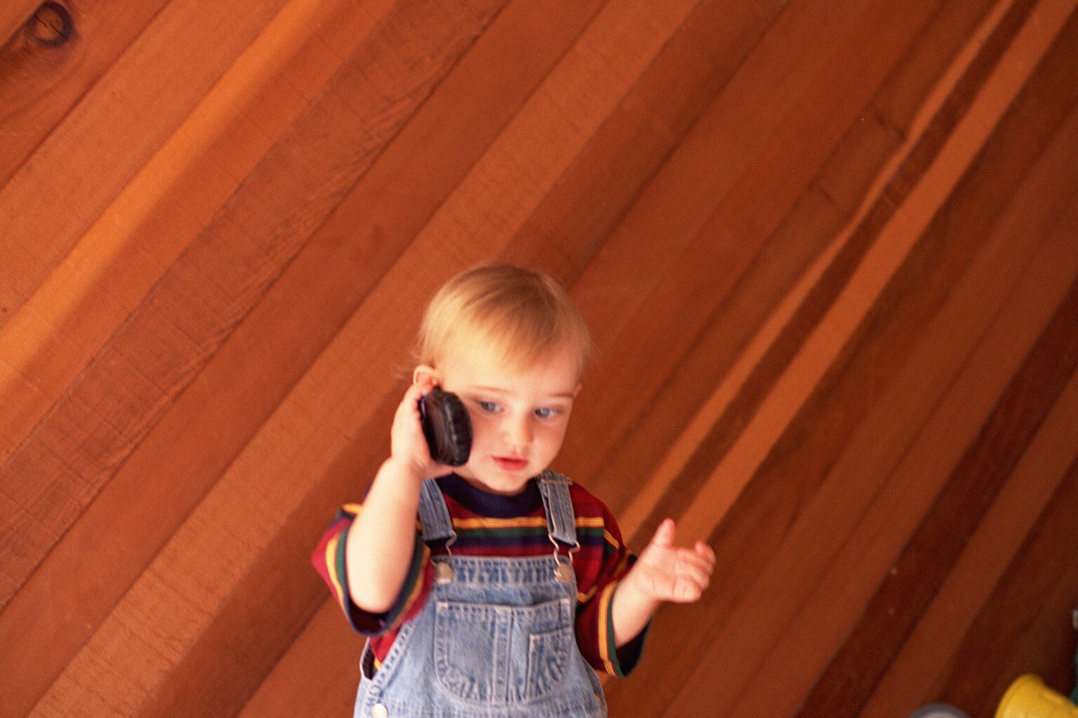Akiva on the cell phone.